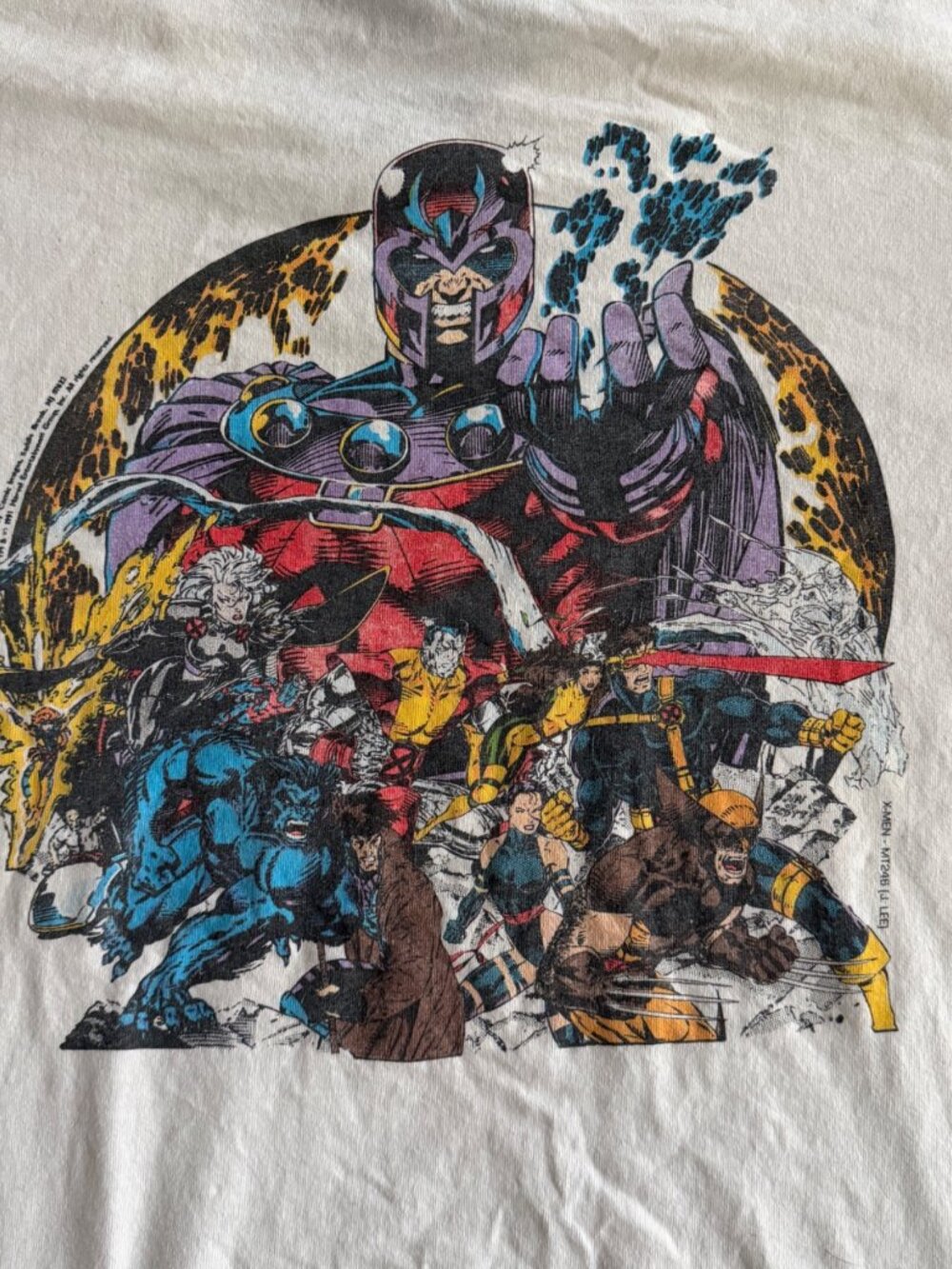 Vintage X-Men T-Shirt Size XL White 100% Cotton USA - Picture 6 of 8